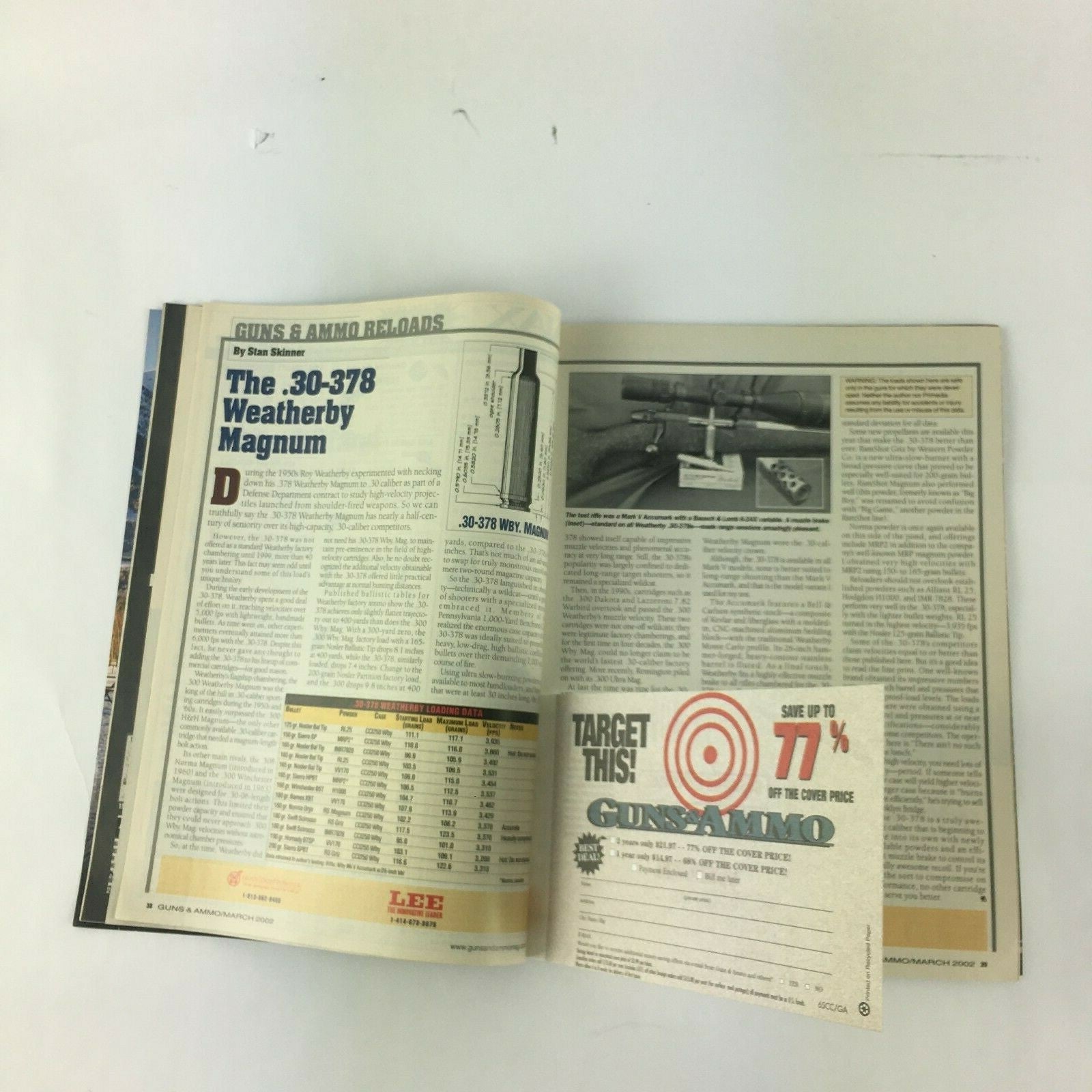 March 2002 Guns & Ammo Magazine Gun of the Year Beretta Hornady's .17 HMR
