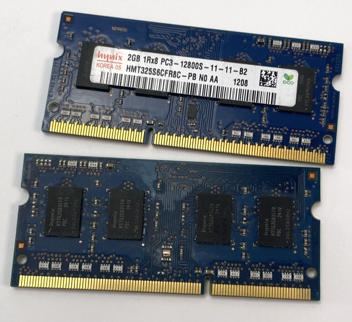 Lot of 2 x HYNIX HMT325S6CFR8C-PB 2GB 1RX8 PC3-12800S-11-11-B2