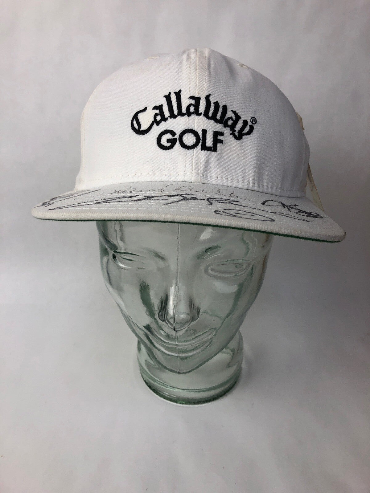 Vintage white Callaway Big Bertha golf hat rare signed autograph collectible cap