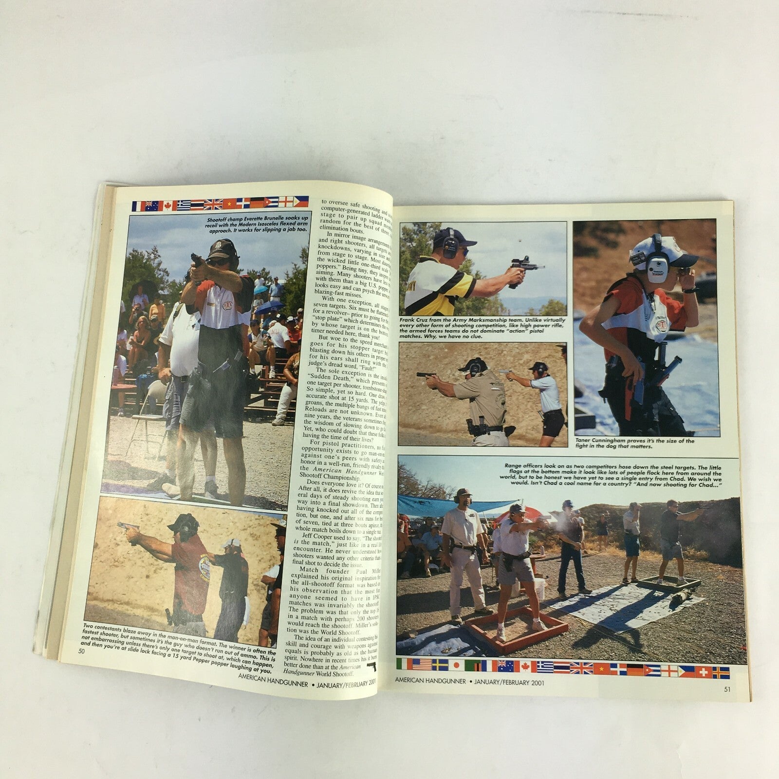 Feb 2001 American Handgunner Magazine .45 CQB .475 Cooper! A Sensible Bigbore