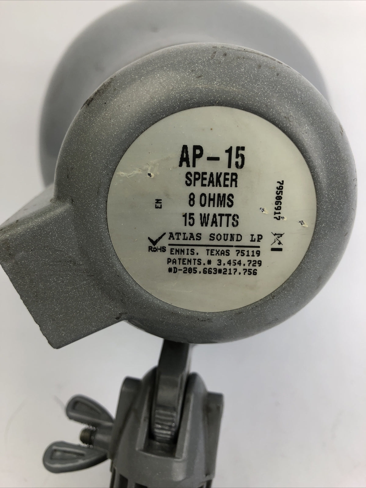 Atlas Sound LP USA AP-15 Horn Speaker, Loudspeaker - 8 OHMS 15 WATT          F