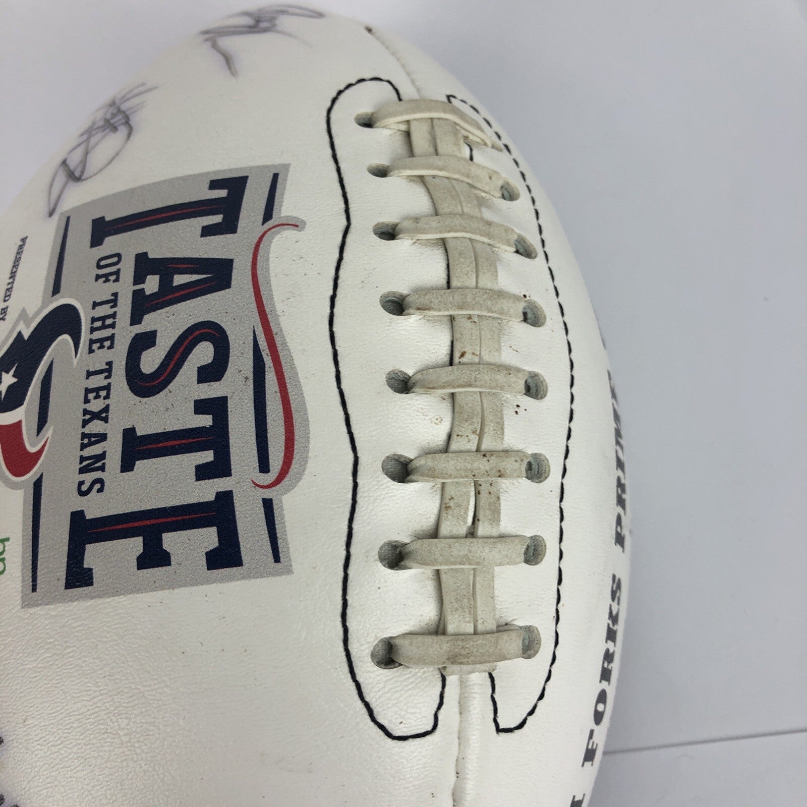 Houston Texans Taste of the Texans 2011 signed white panel collectible NFL football