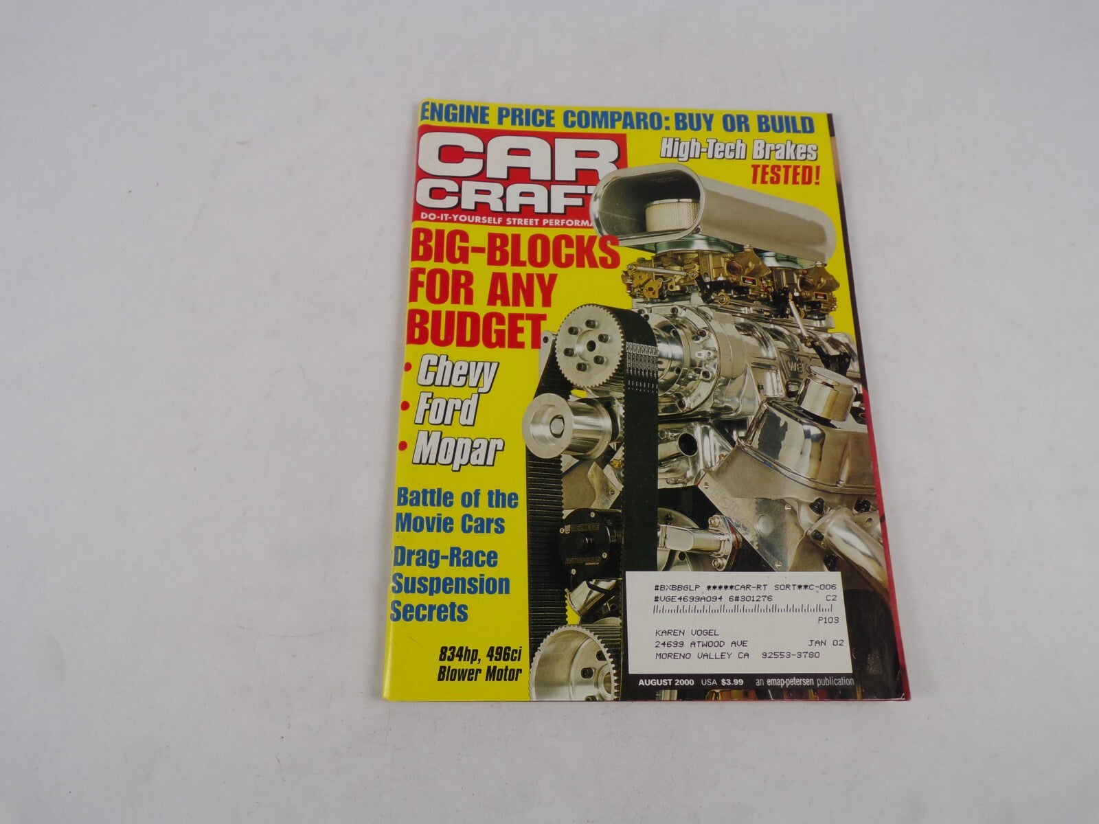 August 2000 Car Craft Big Blocks For Any Budget High Tech Brakes Tested