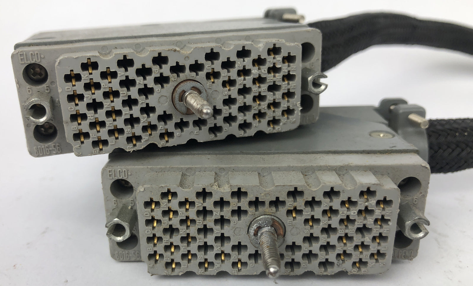 2 x ELCO 8016 Rack And Panel Mated Connectors 56 Gold Contacts Electronics