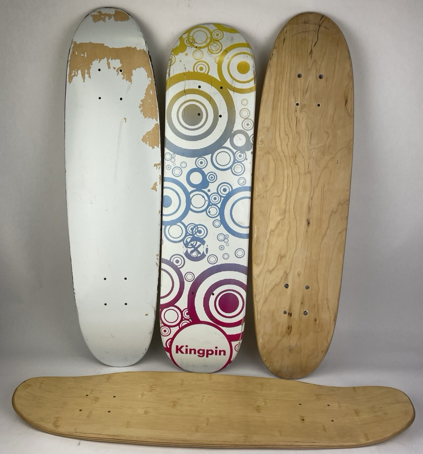 4 x Cruiser Skateboard Decks For Art Project DIY Graphic Blemishes / Blank LOOK
