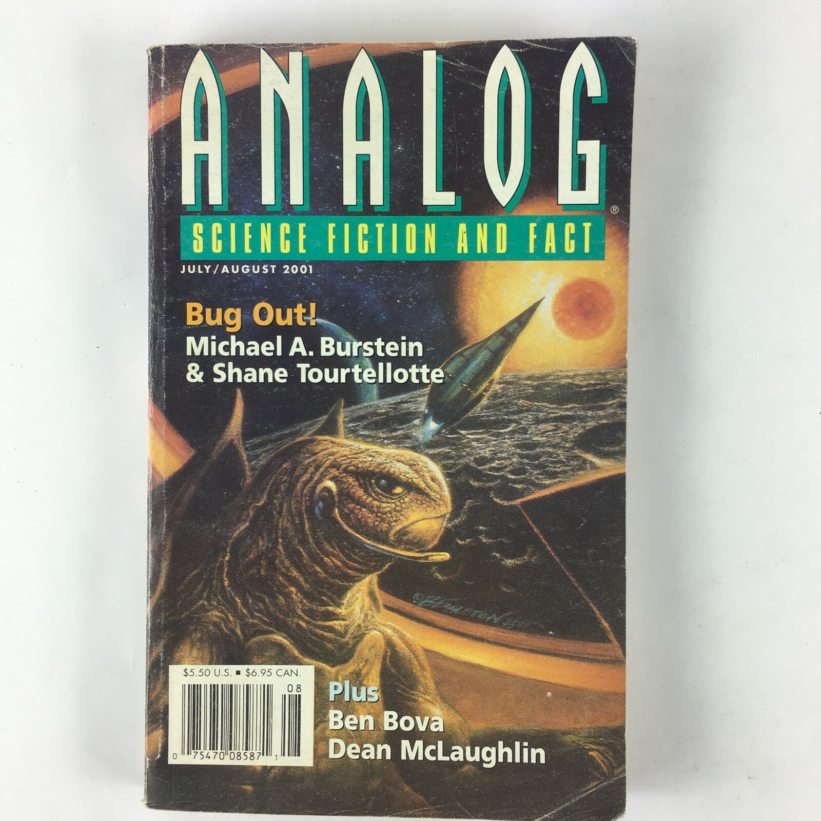 August 2001 Analog Science Fiction Fact Magazine Bug Out! Michael A.Burstein
