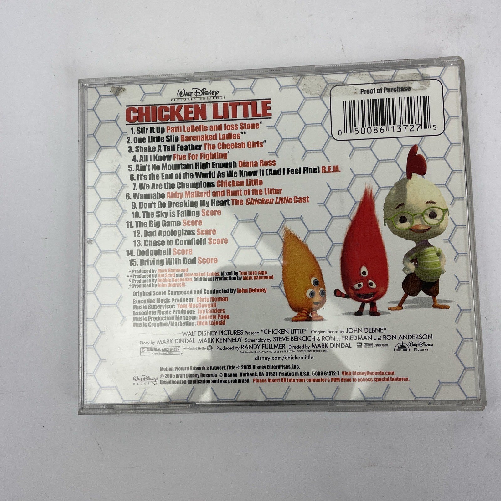 Chicken Little Soundtrack Audio CD 2005 Walt Disney Records R.E.M. Diana Ross #1