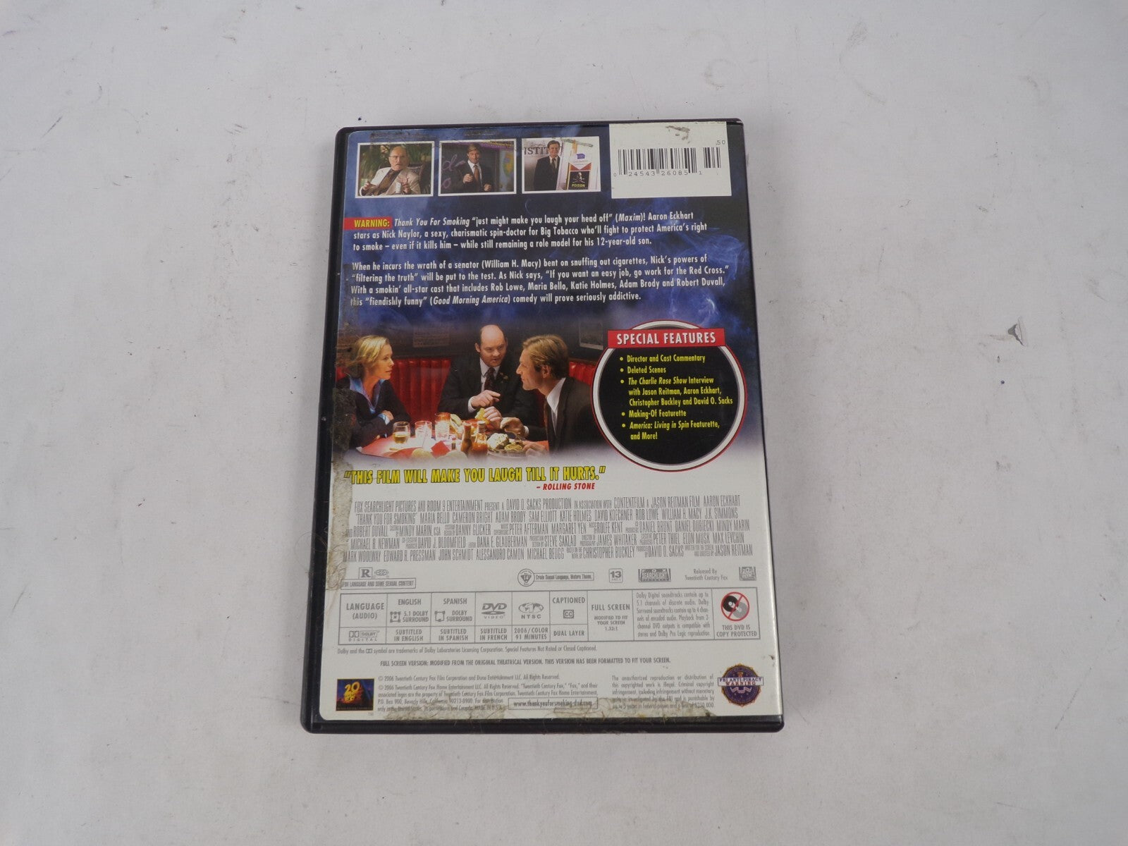 Thank You For SmoKing "Hilarious And Gloriously Politically Incorrect"DVD Movies
