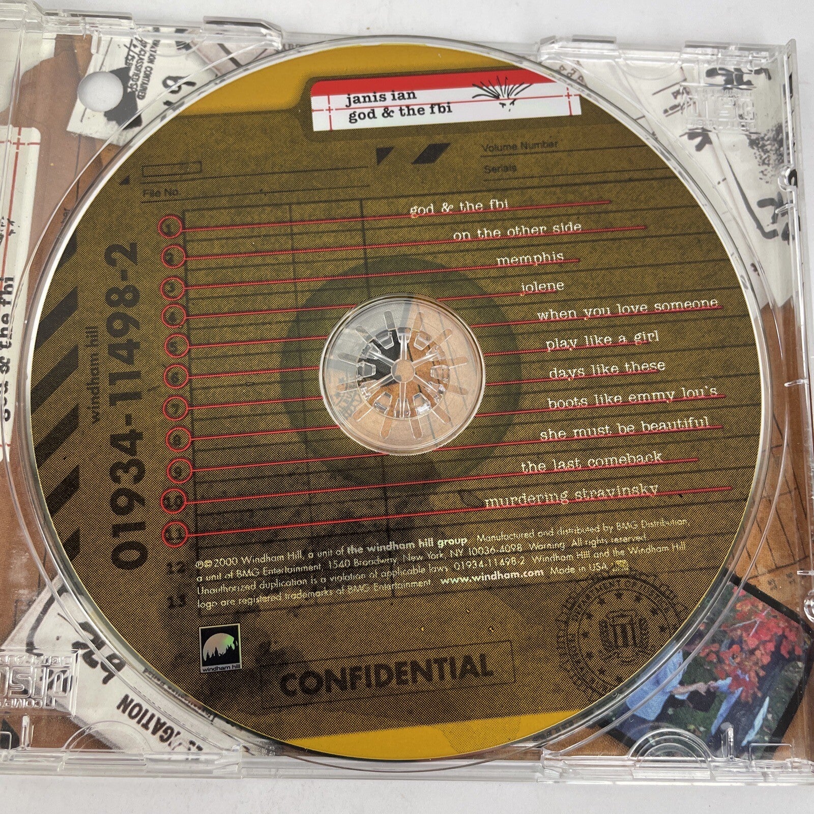 Janis Ian - God & The Fbi  Digital Audio CD - 2000 Windham Hill Records - HI