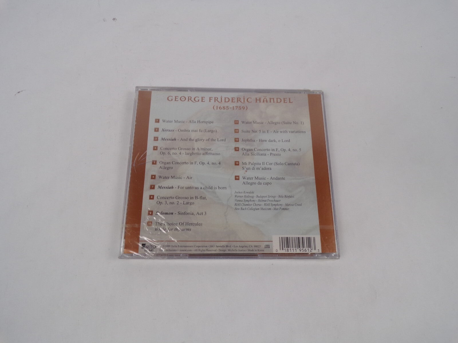 Handel George Frideric Handel Water Music-Alla Hornpipe Xerxes-Ombra Mai FuCD#67