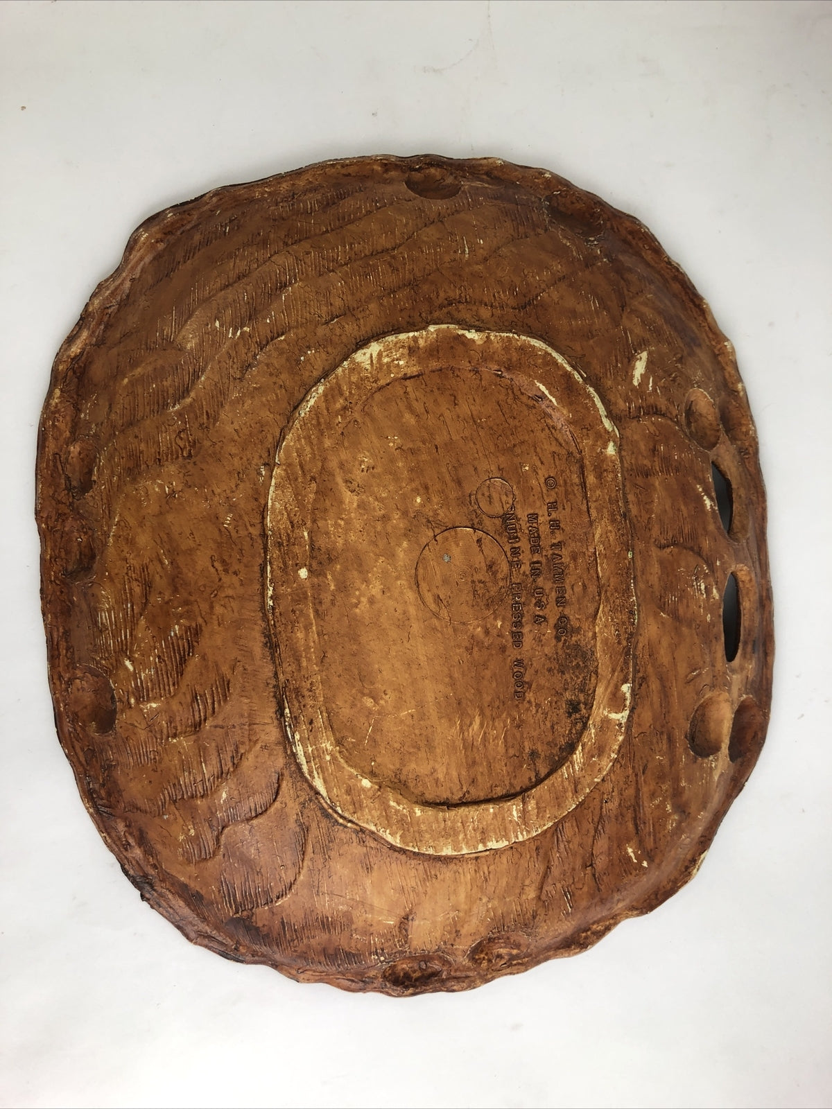 Mount Mt. Rushmore National Memorial Plate Nuine Pressed Wood H.H. Tammen Co.