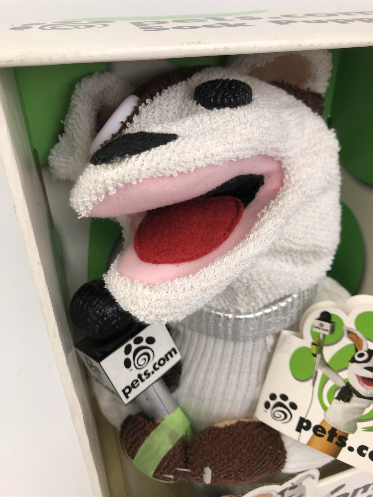 Pets.com Famous Sock Puppet Interview Dog With Box & Tag Style # 09375 - LOOK
