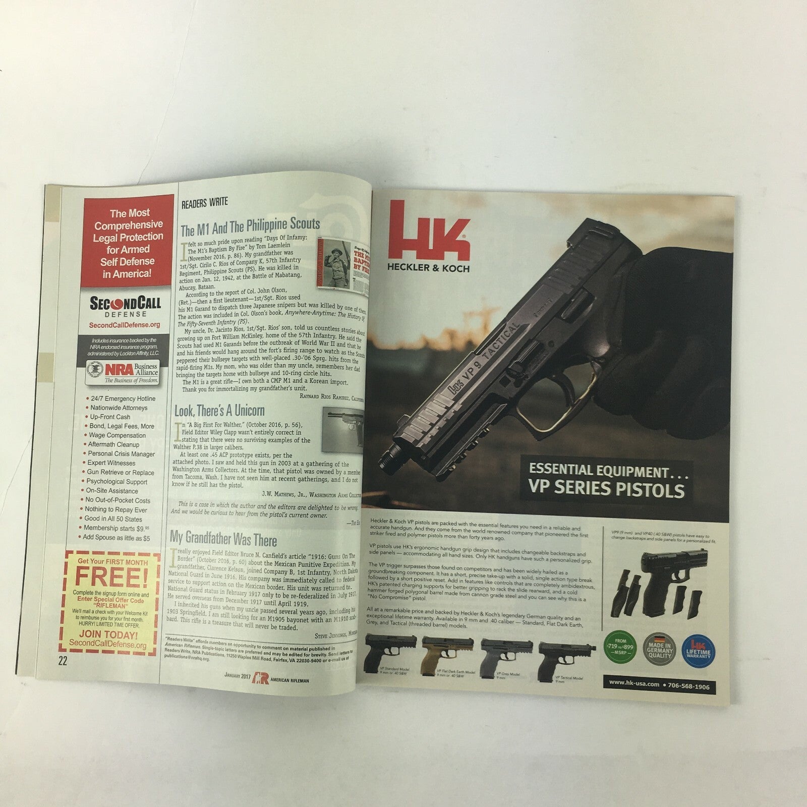 January 2017 American Rifleman Magazine Kimbers Affordable Hunter AR-7