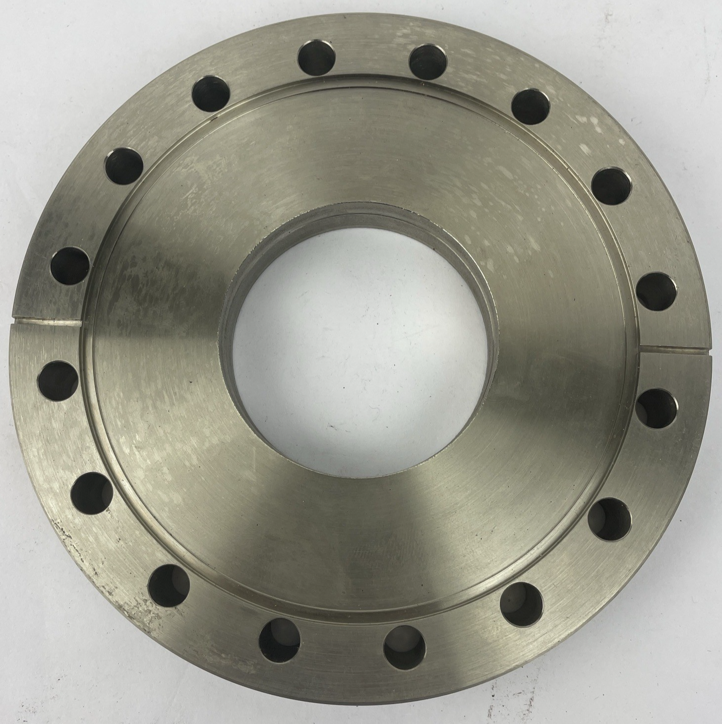 NOS O.D. 6", I.D. 2.4" Double Sided CFF Vacuum Conflat Flange - Made in the USA