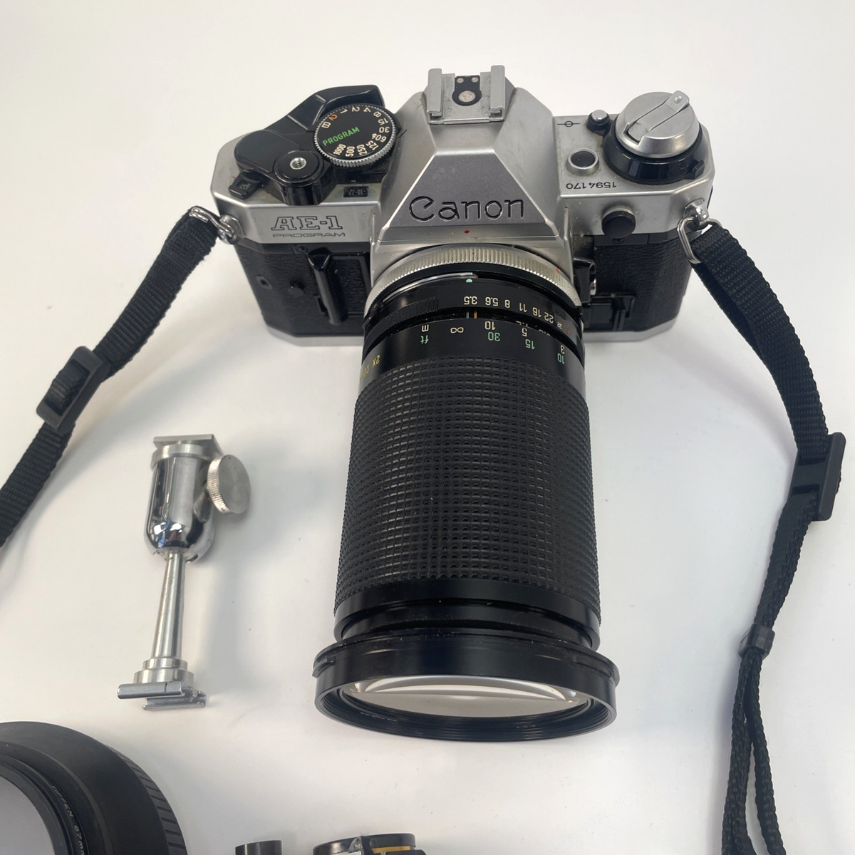 Canon AE-1 Program 35mm SLR Film Camera Tamron 35-135mm f/3.5-4.2 CF Tele Macro