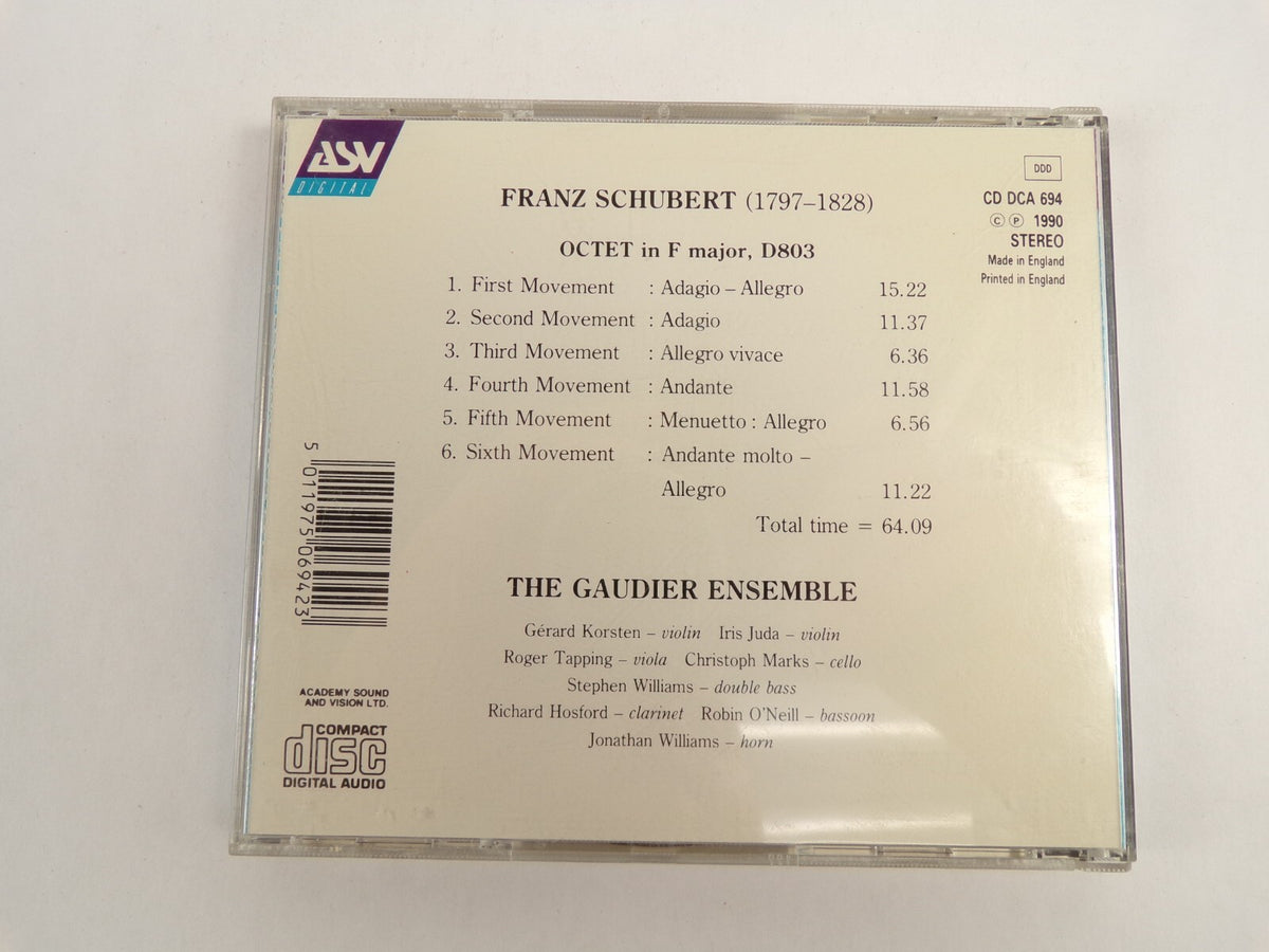 Octet Gaudien Ensemble First Movement Adagio Allegro Fourth Movement   CD#50