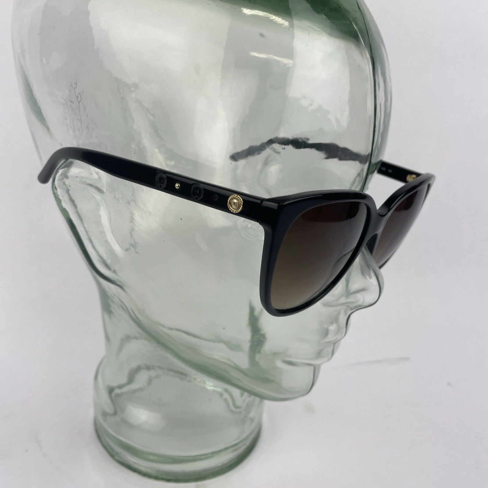 Versace Mod. 4281 GB 1/13 57 17 140 3N Black Frame Brown Lens Sunglasses Italy