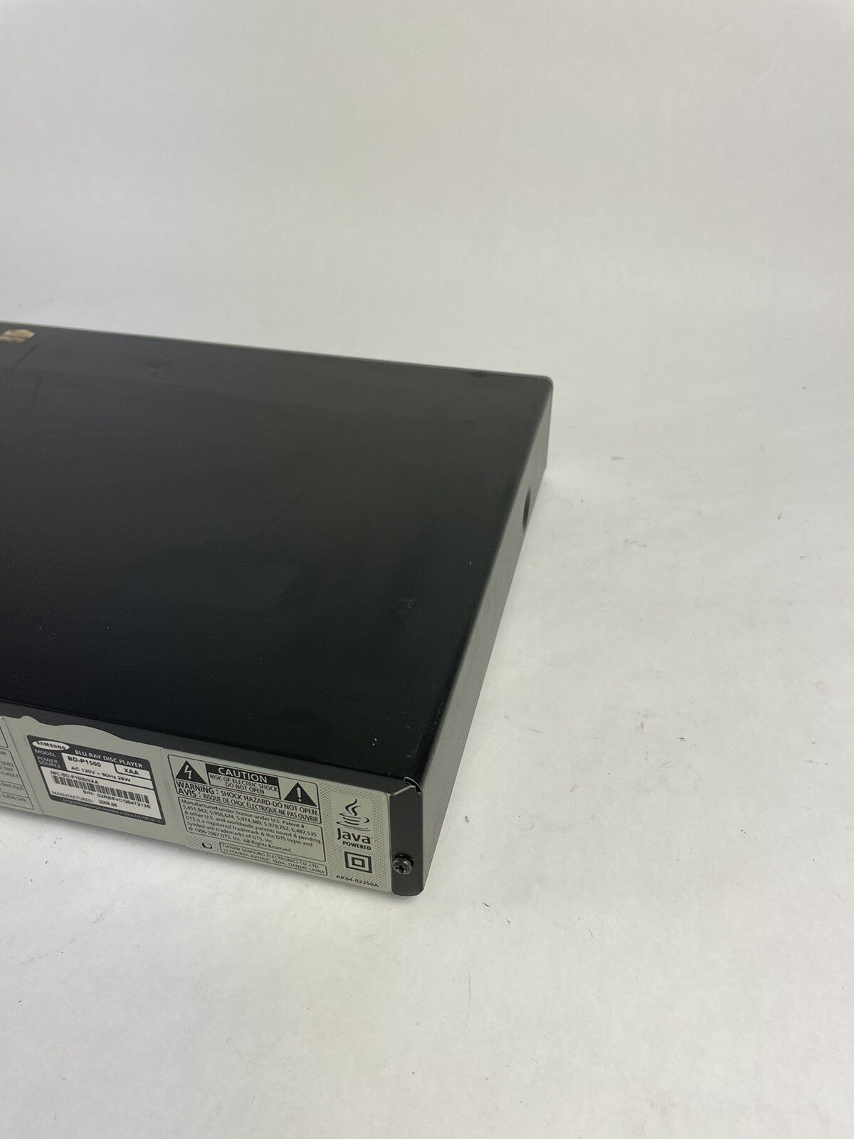 Samsung Blu-Ray Disc Player BD-P1500 1080p HDMI Black  No Remote TESTED WORKING