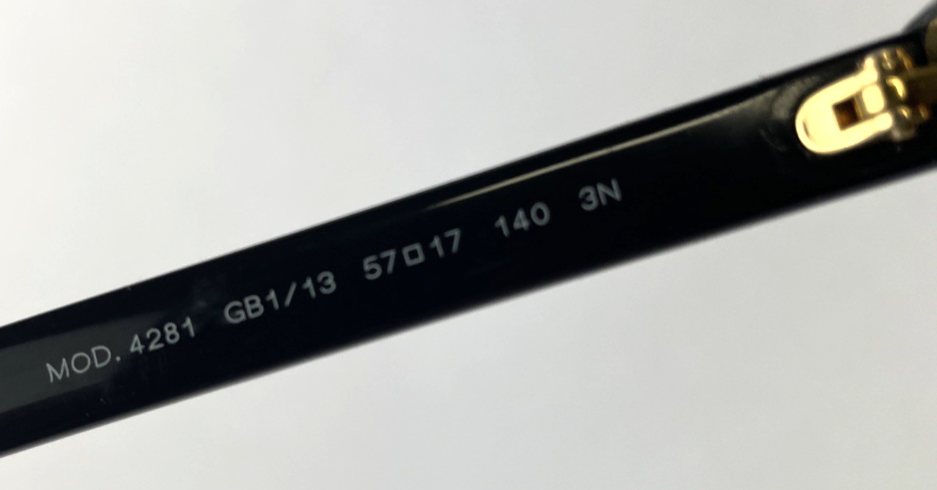 Versace Mod. 4281 GB 1/13 57 17 140 3N Black Frame Brown Lens Sunglasses Italy