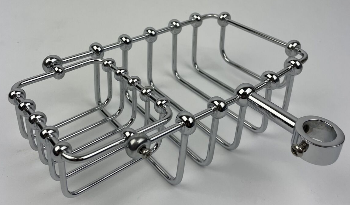 SH 214-CP 7-Inch Riser Mount 5/8" Soap Basket for Clawfoot Tubs Polished Chrome