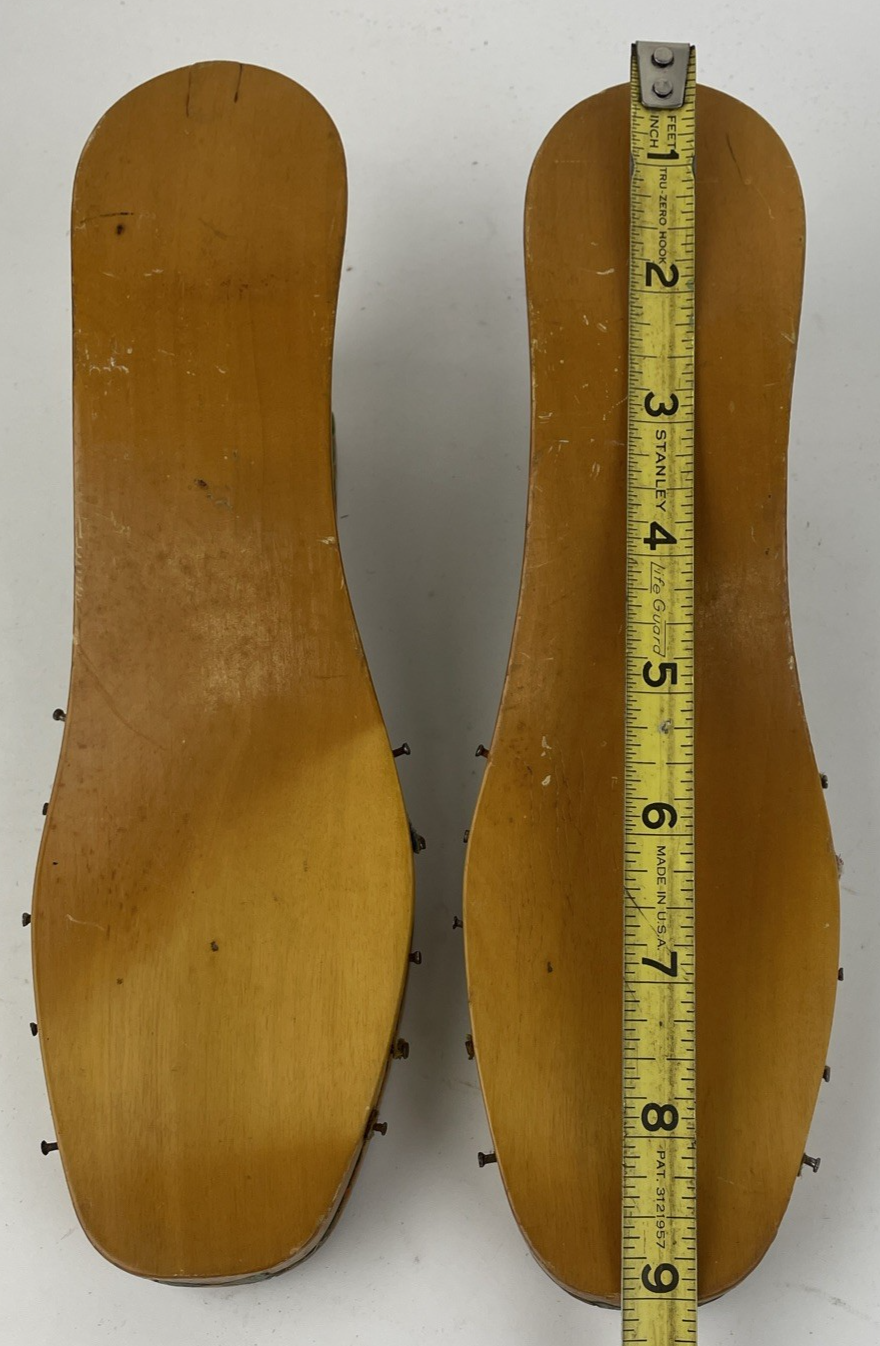 Vintage 20th Century Philippines Souvenir  Wooden Sandal w Dragon Carving Heel