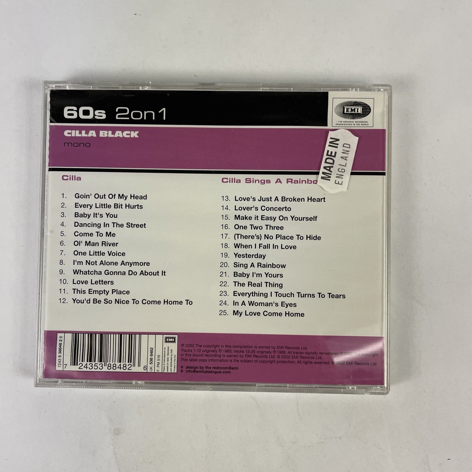 Cilla Black - Cilla/Cilla Sings a Rainbow Dual Disc CD (2002) #28 