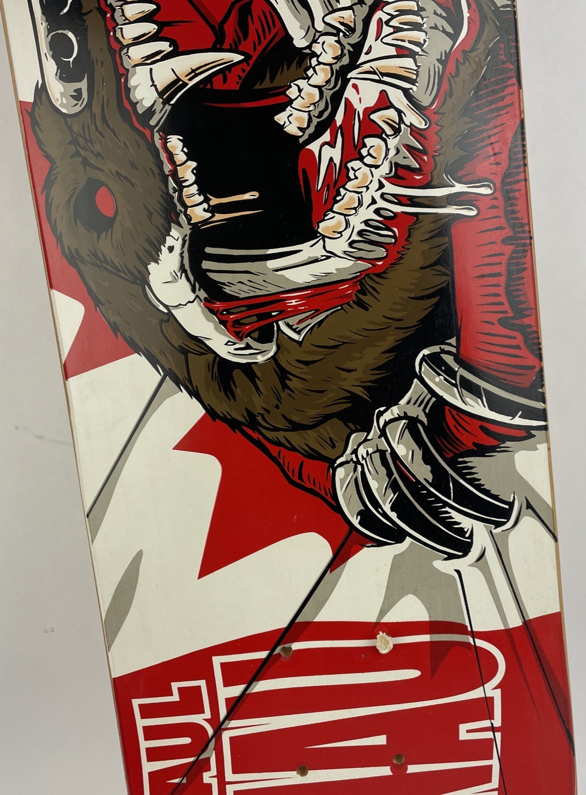 Signed Powell Paul Machnau 1st Pro Model Sample Skateboard Deck Grizzly Bear
