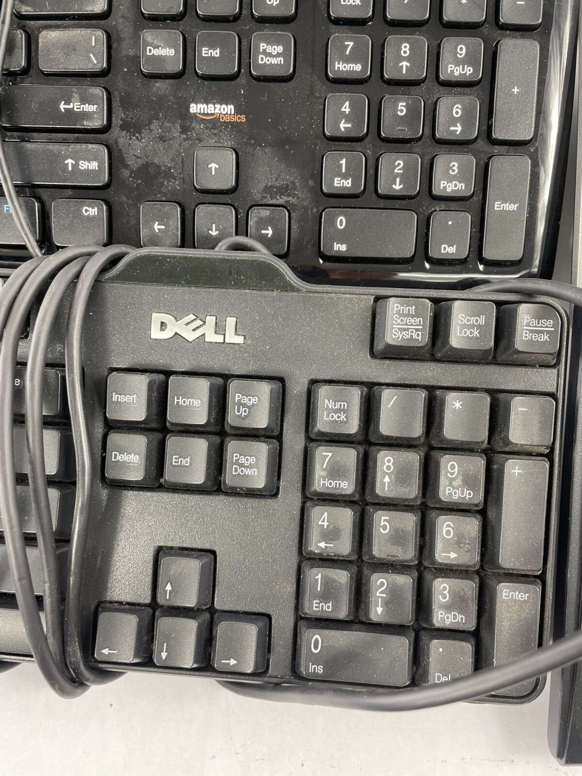 Lot OF 10 - USB Wired Standard Layout Keyboard 104-Key Mixed Random Brand Models