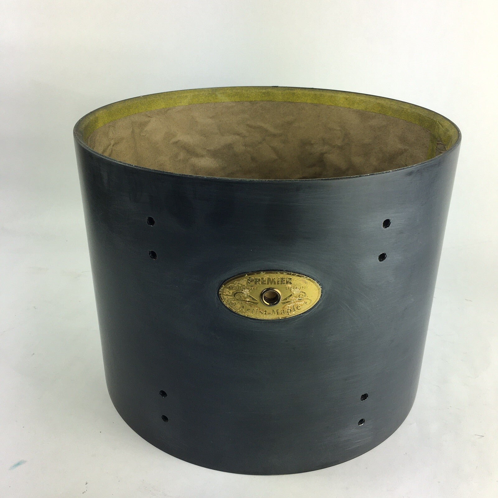 Premier Artist Maple  13” Tom Drum Shell - Unfinished Raw Black