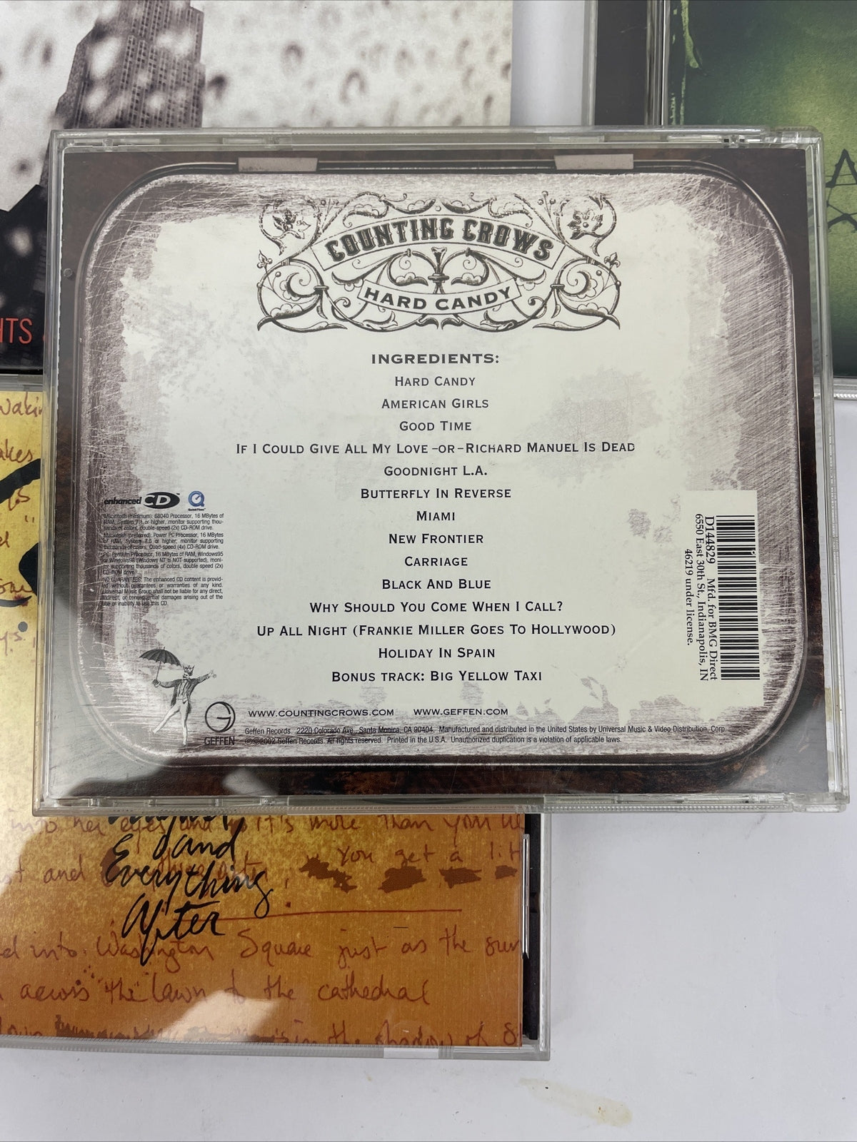 4 x COUNTING CROWS Audio CD LOT - Hard Candy - August & Everything After - SN&SM