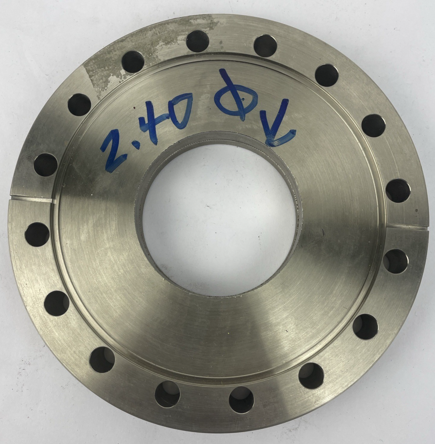 NOS O.D. 6", I.D. 2.4" Double Sided CFF Vacuum Conflat Flange - Made in the USA