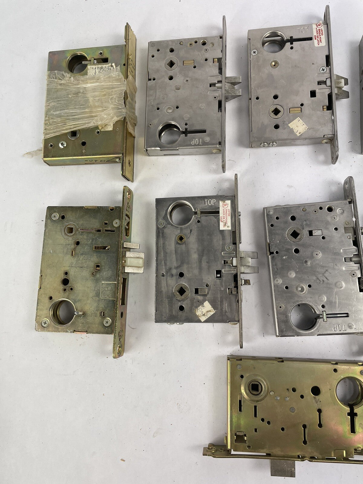 LOT of 13: Assorted Mortise passage lock body. Body only