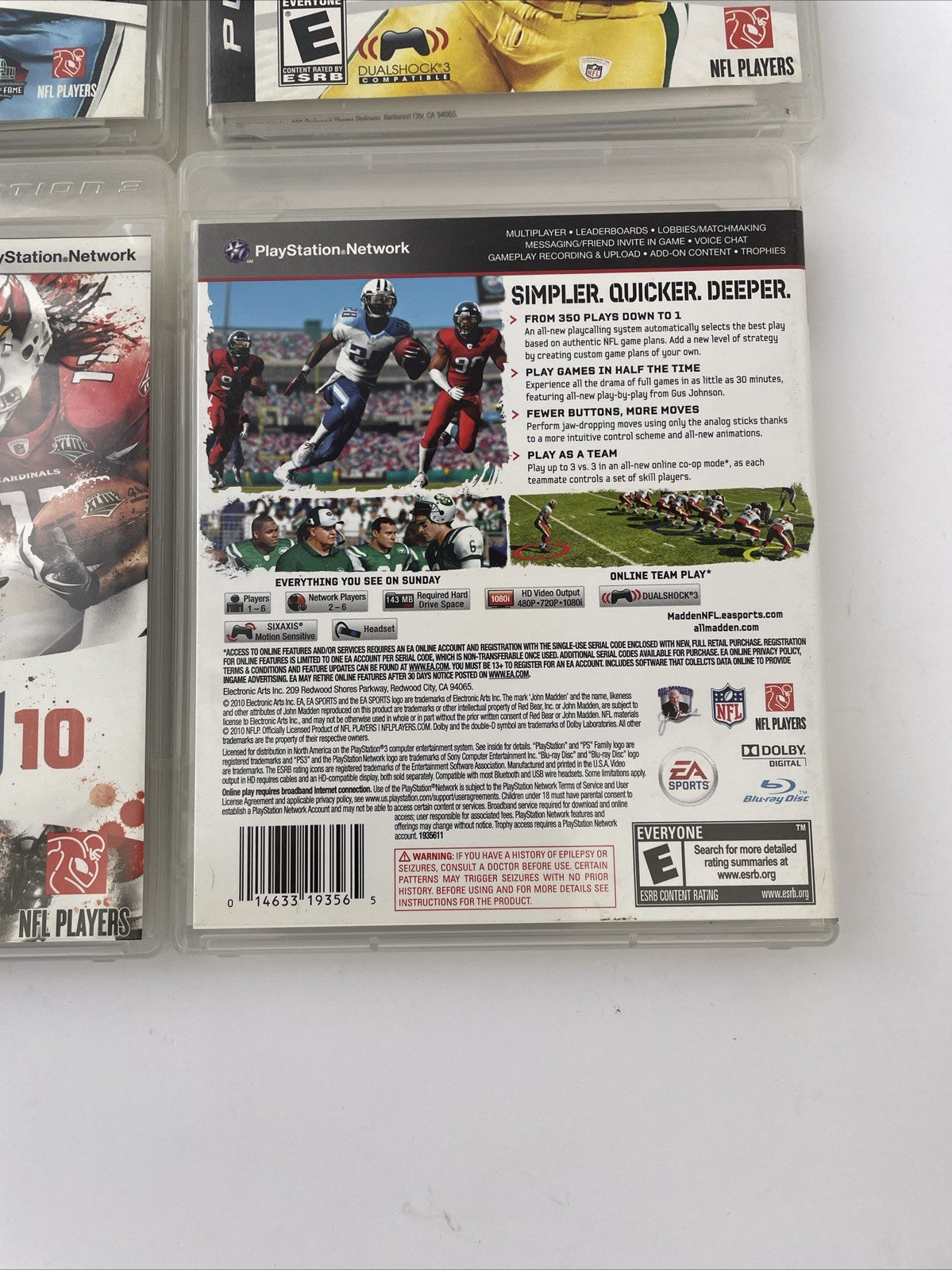 Madden PlayStation PS3 Video Games, Madden NFL 8, 9, 10. 11 - Guaranteed to Work