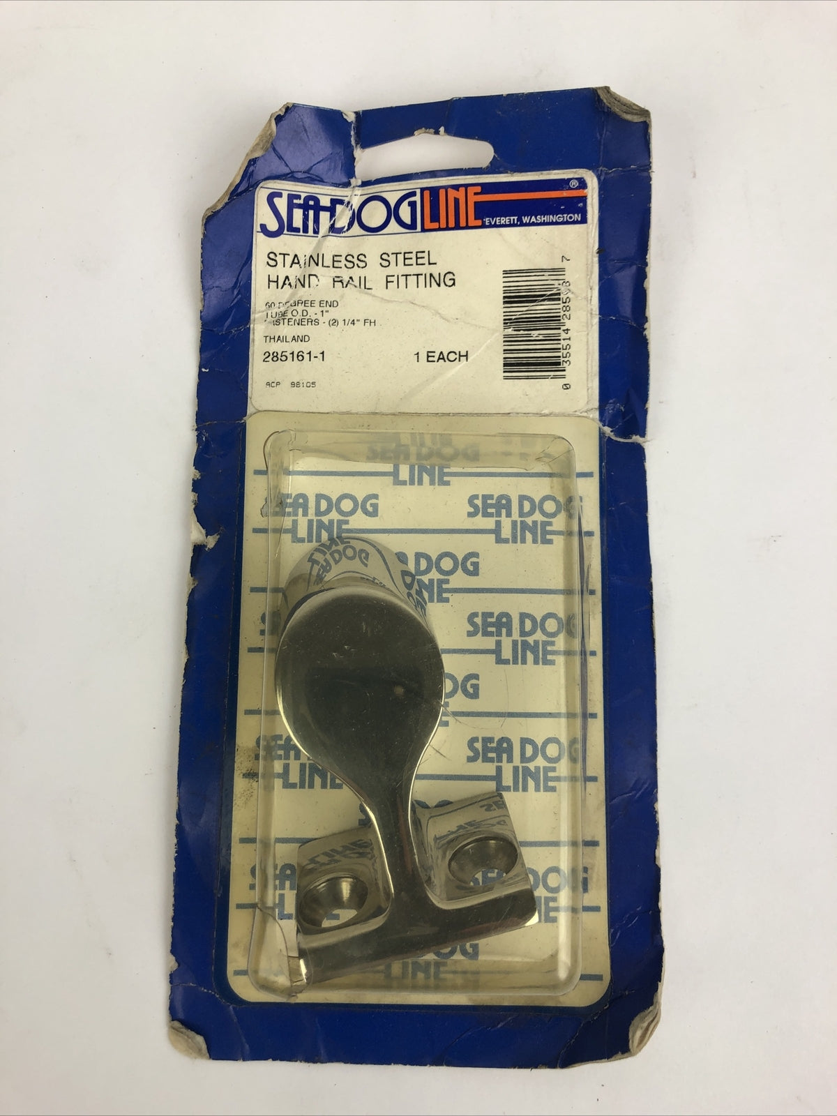 SEADOG LINE STAINTLESS STEEL HAND RAIL FITTING 1" O.D. 60 DEGREE END  285161-1