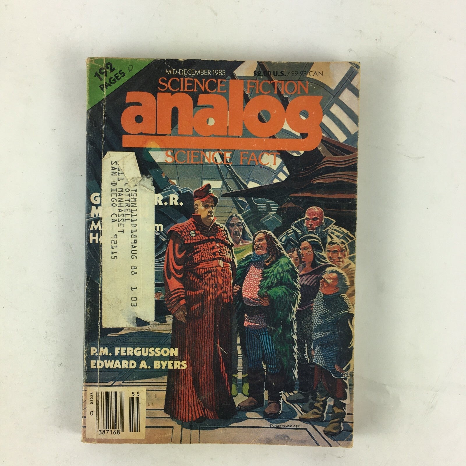 December 1985 Analog Science Fiction Fact Magazine Edward A.Byers P.M.Fergusson 