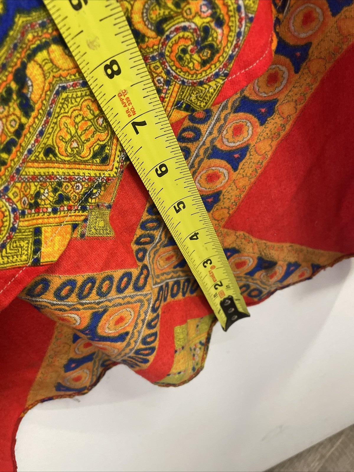 Caftan Kaftan Dress Orange Paisley Medallion Boho India OSFM - LOOK