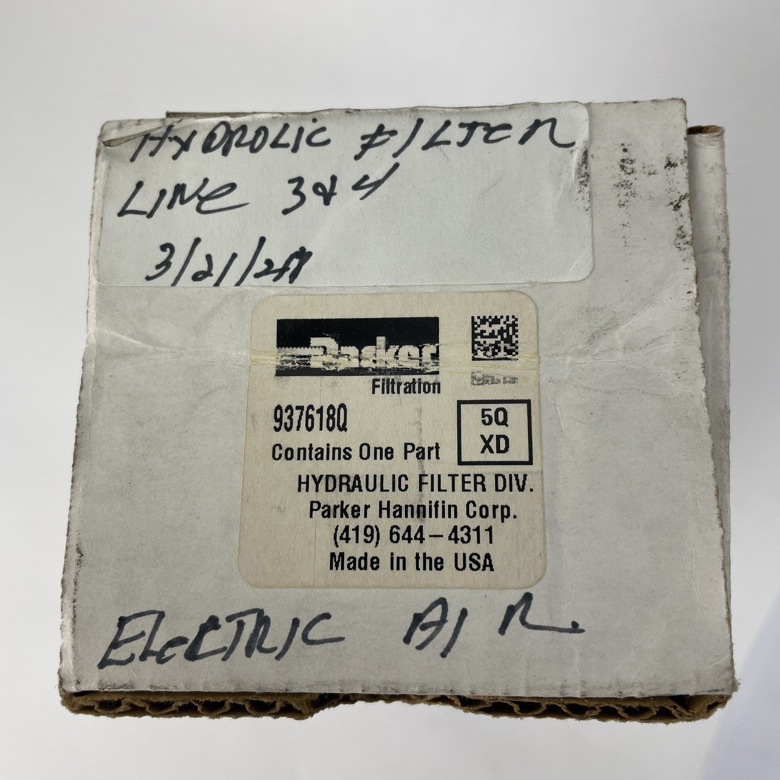 OEM Parker Filtration Model # 937618Q Replacement Hydraulic Filter Element NOS