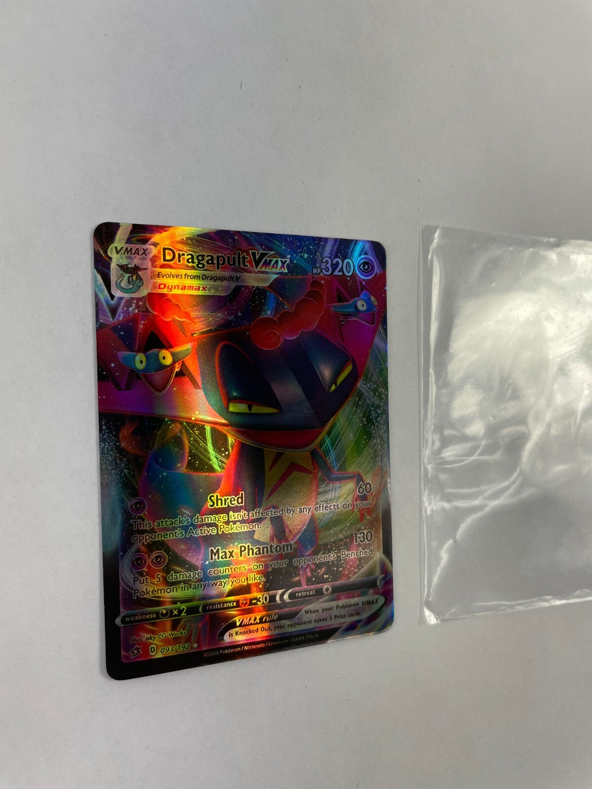 Pokemon Dragapult Vmax HP 320 Shred 60 Max Phantom 130 093/192