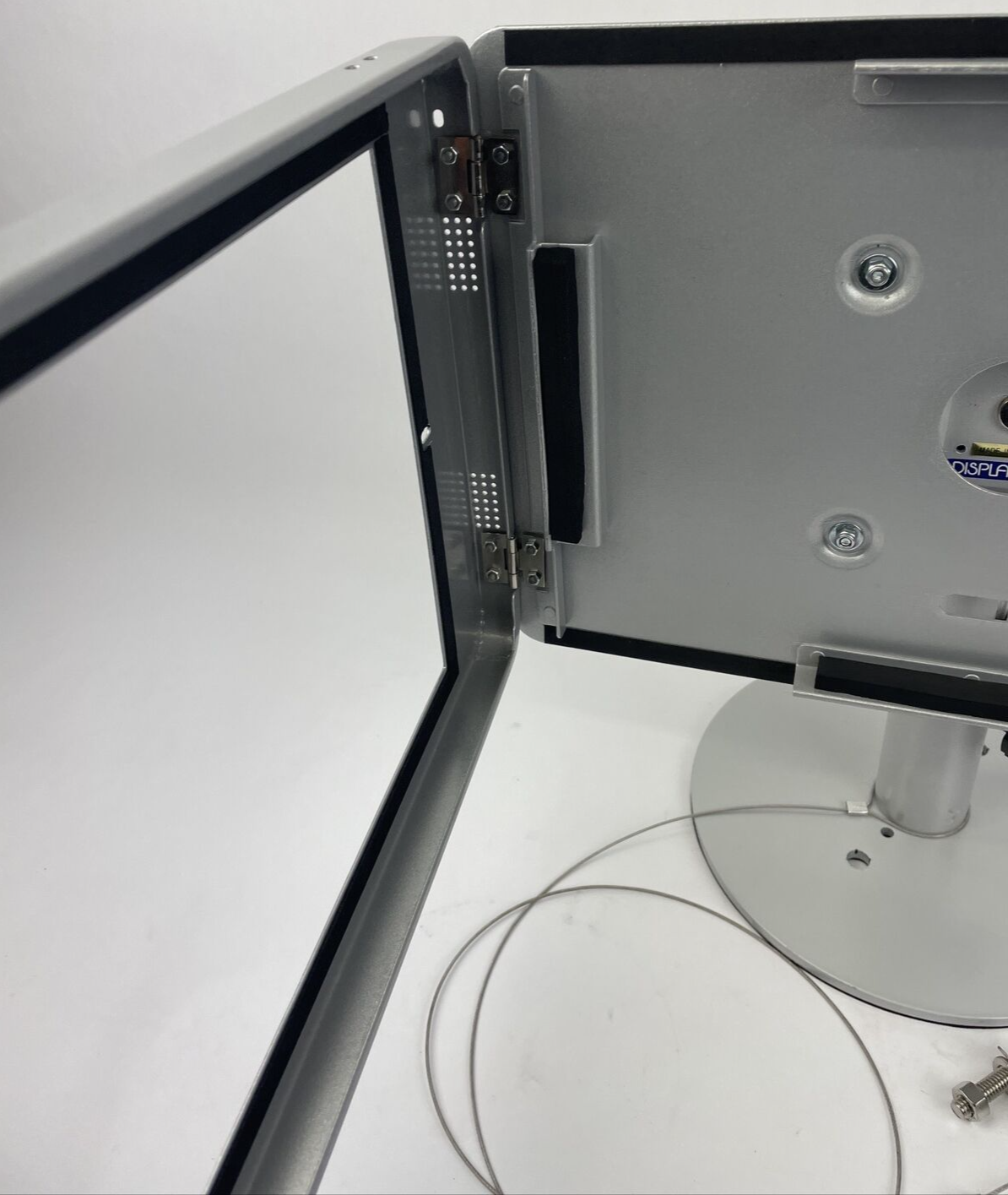Lot of 3 x Silver DISPLAYS2GO ANTI-THEFT IPAD PRO DESK STAND w Mounting Hardware