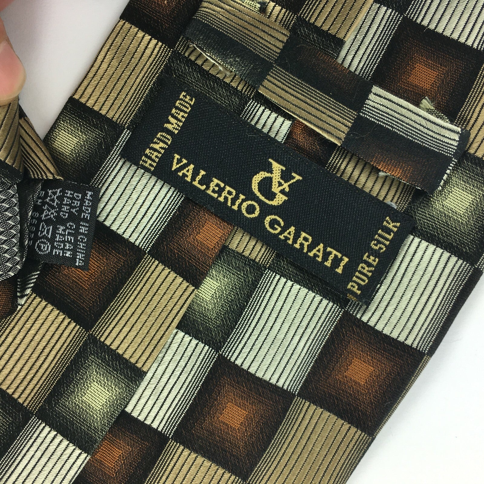 Genuine ValerioGarati 100%Silk Handmade Stylish Formal/Casual Tie Multi Coloured