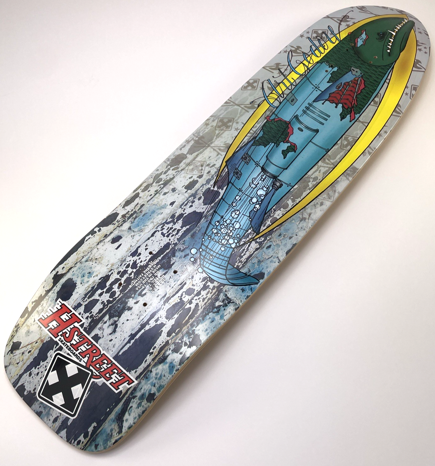 H-STREET SKATEBOARDS ART GODOY KILLER HYBRID BARRACUDA SKATEBOARD DECK USA MADE