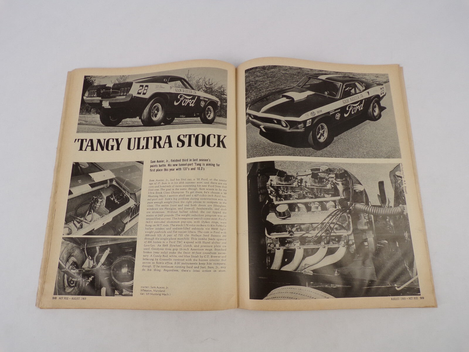 August 1969 Hot Rod Magazine Stock Parts HP For Big-Block Fords Building 360 Two