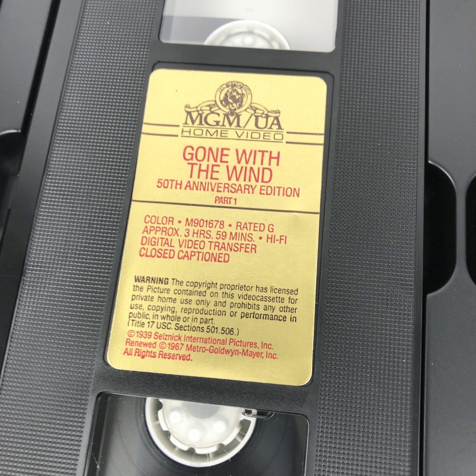  Gone With the Wind Vintage Collectibles (VHS, 2-Tape Set) 50th Anniversary Edit