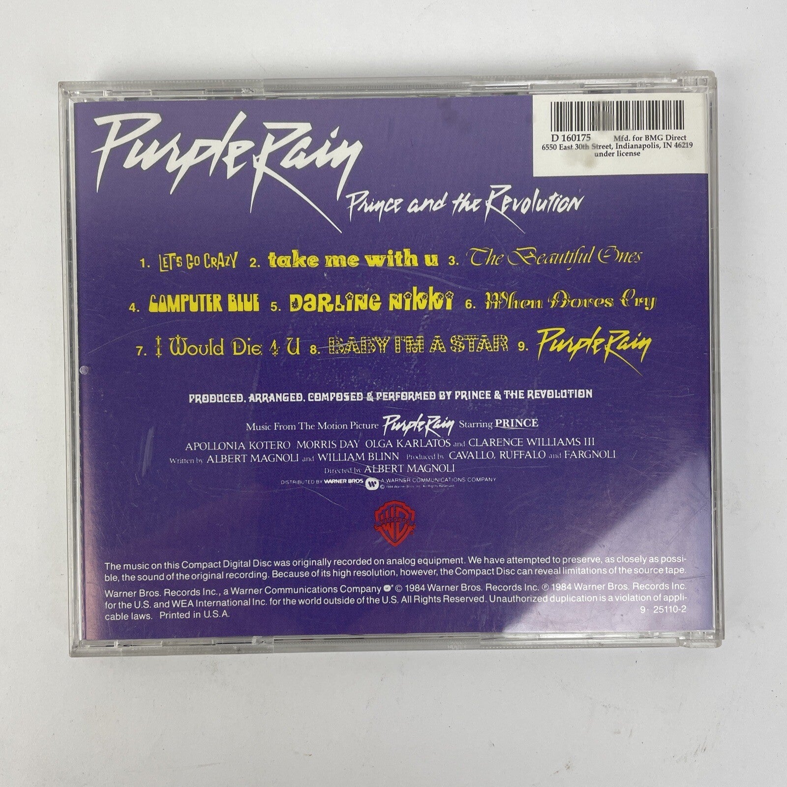Prince and the Revolution - Purple Rain Motion Picture Soundtrack CD - VGC #1