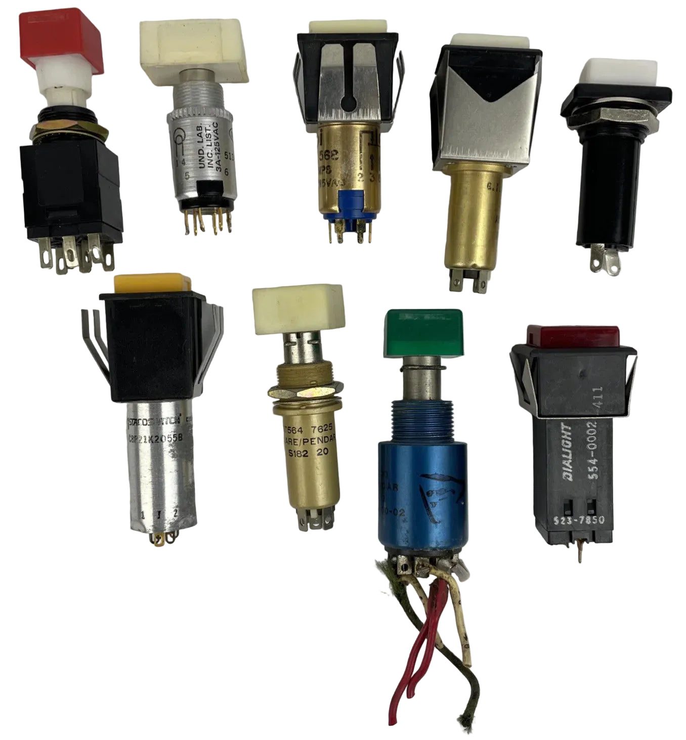 Lot of Assorted AMPEX UND LAB DIALITE IPI Illuminated Push Button Switch - LOOK