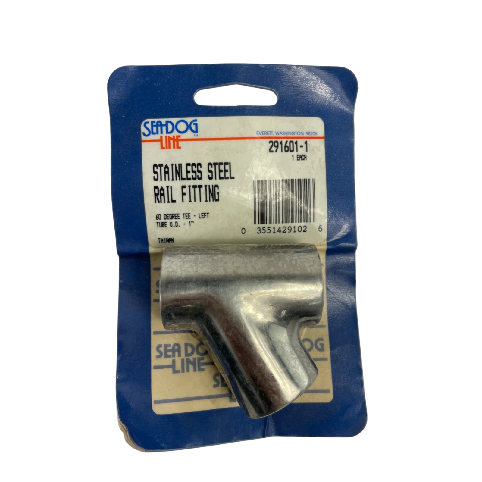 Sea Dog Line Stainless Steel Rail Fitting 60 Degree Tee Left