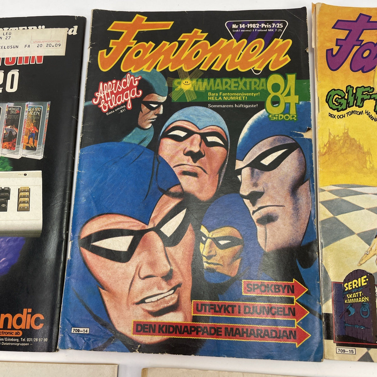 FANTOMEN Swedish Phantom Comic Book Assorted lot of 5 1982