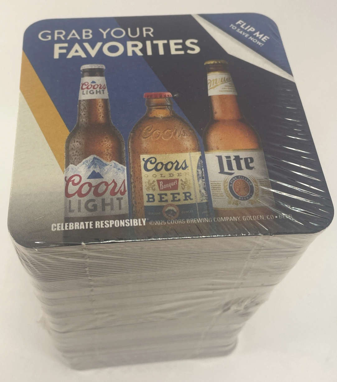 Coors Light Coors Banquet Miller Lite Favorite Bar Drink Coasters Set of 1000
