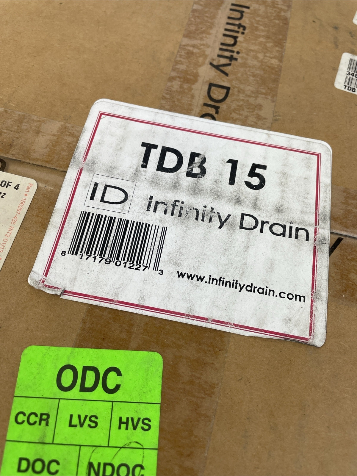 OEM ID Infinity Drain TDB 15 Kit w/PVC Bonded Flange Drain Body - LOOK