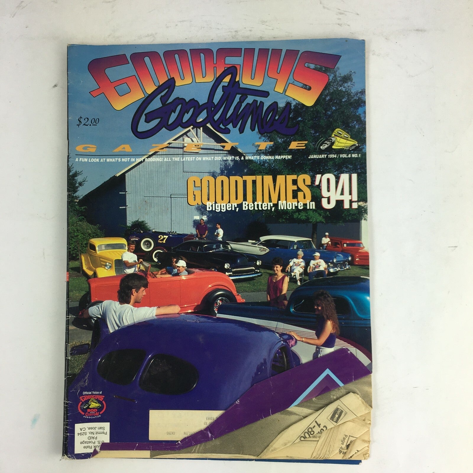 January 1994 Goodguys Goodtimes Gazette Magazine Goodtimes Bigger Better '94!